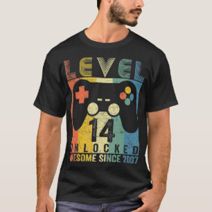 Camiseta Nivel 14 Desbloqueados Impresionante videojuego 14