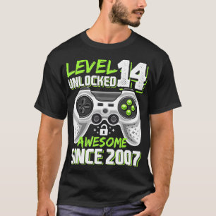 Camiseta Nivel 14 Desbloqueados Impresionante videojuego 20