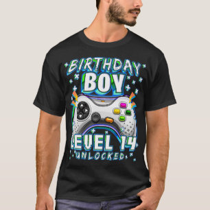 Camiseta Nivel 14 Videojuego desbloqueado 14th Birthday Gam