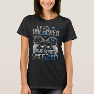 Camiseta Nivel 15 desbloqueado increíble desde 2007 15º cum