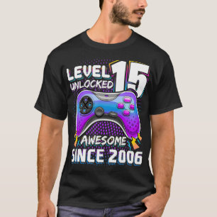Camiseta Nivel 15 Desbloqueados Impresionante Juego de Vide