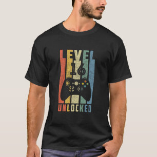 Camiseta Nivel 16 Desbloqueado Cumpleaños 16 del Jugador de