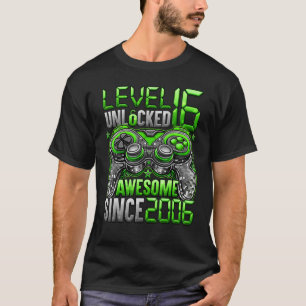 Camiseta Nivel 16 Desbloqueado desde 2006 16º cumpleaños
