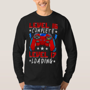 Camiseta Nivel 16 Video Gamer completo 16 cumpleaños 16 año