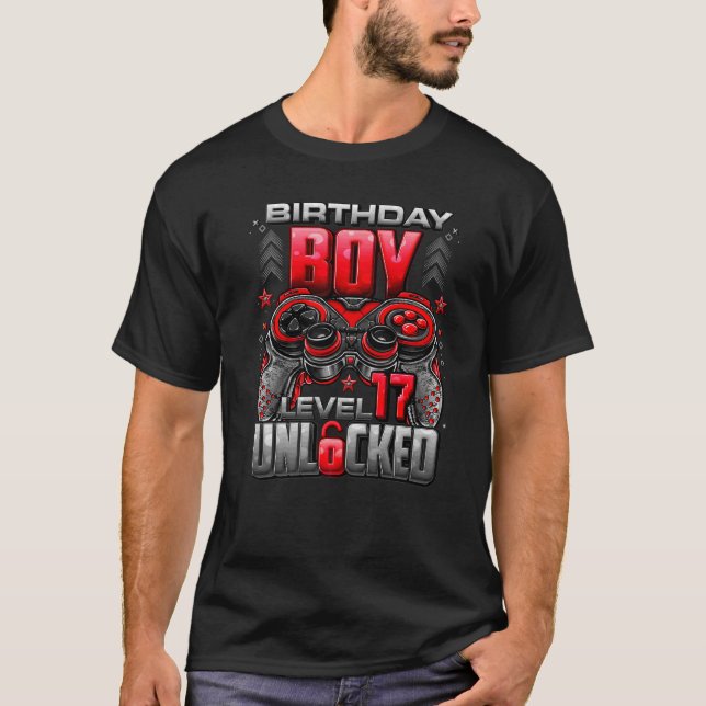 Camiseta Nivel 17 Desbloqueado desde 2005 17º cumpleaños (Anverso)