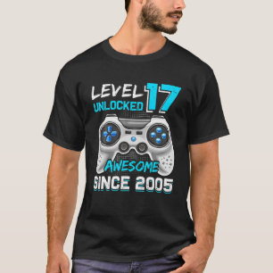 Camiseta Nivel 17 Desbloqueado Impresionante Video Gamer 20