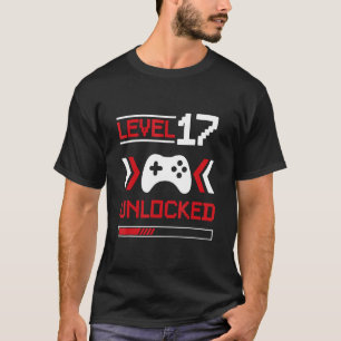 Camiseta Nivel 17 desbloqueado - Jugadores 17 cumpleaños