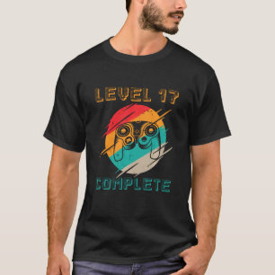 Camiseta Nivel 17 Jugador completo 17º cumpleaños y 17º ani