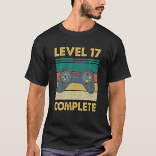 Camiseta Nivel 17 Jugador De Vídeo Completo - 17ª Anive Bod