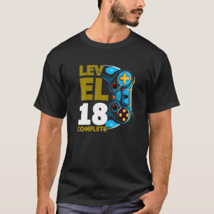 Camiseta Nivel 18 Complete 18th Birthday Boys Gamer Video G