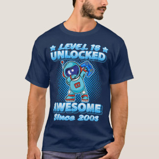 Camiseta Nivel 18 Desbloqueado desde 2003 Dabbing Astro