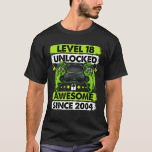 Camiseta Nivel 18 Desbloqueado Impresionante Desde 2004 18º