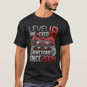 Camiseta Nivel 18 Desbloqueado Impresionante Desde 2004 18º