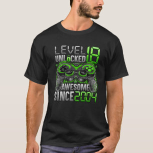 Camiseta Nivel 18 Desbloqueado Impresionante Desde 2004 18º