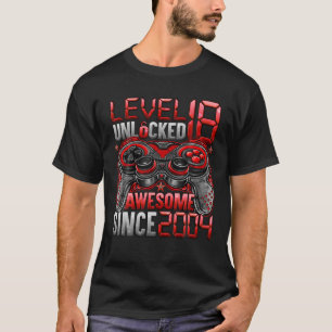 Camiseta Nivel 18 Desbloqueado Impresionante Desde 2004 18º