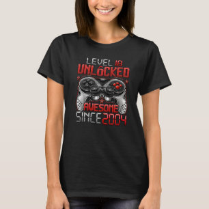 Camiseta Nivel 18 desbloqueado increíble desde 2004 18º cum