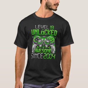 Camiseta Nivel 18 desbloqueado increíble desde 2004 18º cum