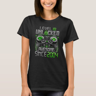 Camiseta Nivel 18 desbloqueado increíble desde 2004 18º cum