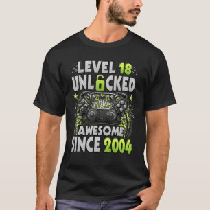 Camiseta Nivel 18 desbloqueado increíble desde 2004 18º cum