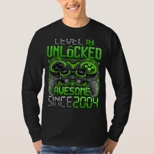 Camiseta Nivel 18 desbloqueado increíble desde 2004 18º cum