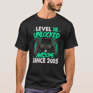 Camiseta Nivel 18 desbloqueado increíble desde 2005 18º cum
