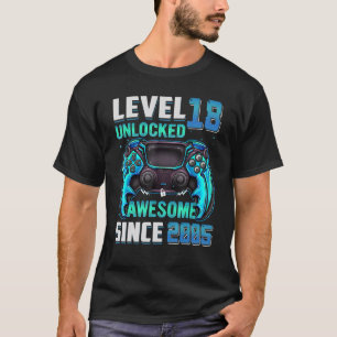 Camiseta Nivel 18 desbloqueado increíble desde 2005 18º cum