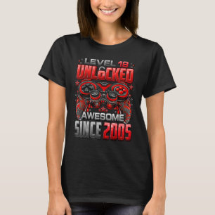 Camiseta Nivel 18 desbloqueado increíble desde 2005 18º cum