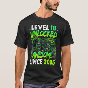 Camiseta Nivel 18 desbloqueado increíble desde 2005 18º cum