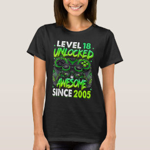 Camiseta Nivel 18 desbloqueado increíble desde 2005 18º cum