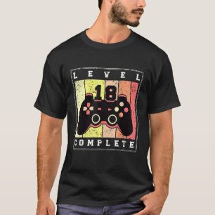 Camiseta Nivel 18 Jugador de cumpleaños 18 años completo