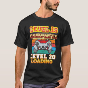 Camiseta Nivel 19 Carga Completa De Nivel 20 20 Cumpleaños 