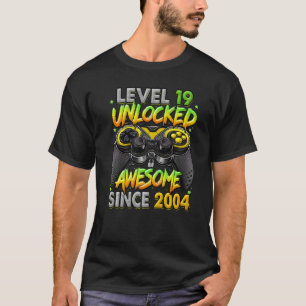 Camiseta Nivel 19 Desbloqueado desde 2004 19º cumpleaños