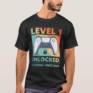 Camiseta Nivel 1 Desbloqueado desde 2021 1 Año Nacimiento
