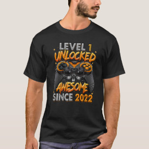 Camiseta Nivel 1 Desbloqueado desde 2022 Primer cumpleaños