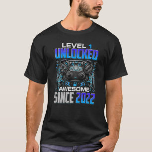 Camiseta Nivel 1 Desbloqueado desde 2022 Primer cumpleaños