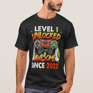 Camiseta Nivel 1 Desbloqueado desde 2022 Primer cumpleaños