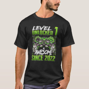 Camiseta Nivel 1 Desbloqueado desde 2022 Primer cumpleaños