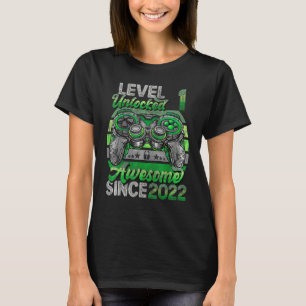 Camiseta Nivel 1 Desbloqueado desde 2022 Primer cumpleaños