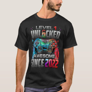 Camiseta Nivel 1 Desbloqueado desde 2022 Primer cumpleaños