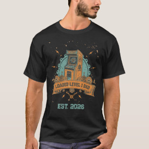 Camiseta Nivel 1 Papá 2026 Año Personalizado Arcade Retro V