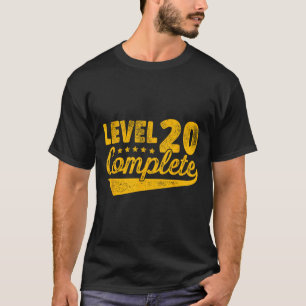 Camiseta Nivel 20 Aniversario Boda completo de la época de 