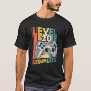 Camiseta Nivel 20 Completar Videojuego De Cumpleaños Compar
