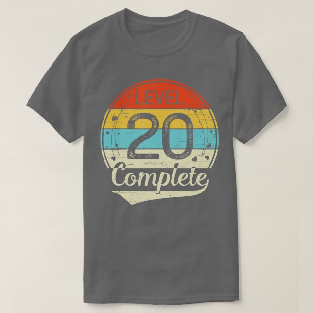 Camiseta Nivel 20 Completo 20º Aniversario Boda Regalo Hi (Diseño del anverso)