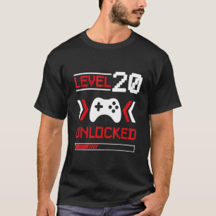 Camiseta Nivel 20 desbloqueado - Jugadores 20 cumpleaños