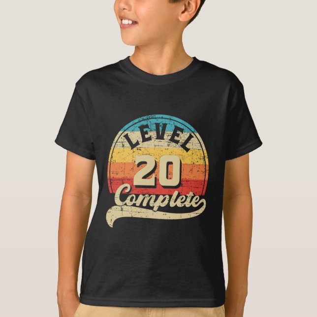Camiseta Nivel 20 Juego completo Tee 20º Boda Anniversa (Anverso)