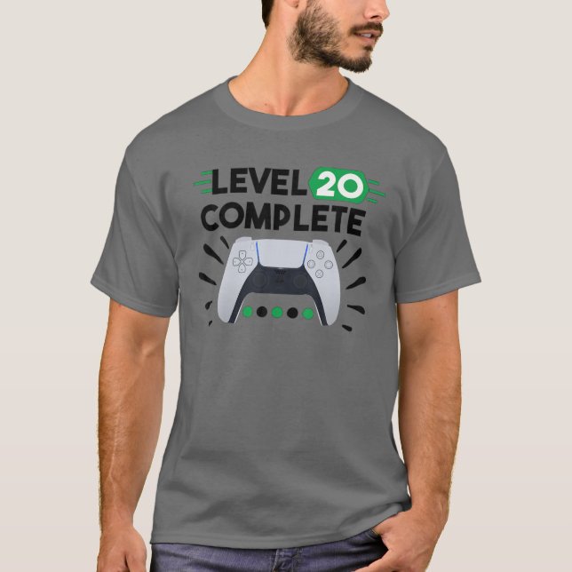 Camiseta Nivel 20 Juego De Vídeo De Consola De Tee PS5 Comp (Anverso)
