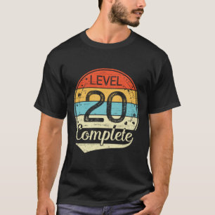 Camiseta Nivel 20 Retro 20º Aniversario Boda T