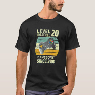 Camiseta Nivel 20 Unlocked Awesome 2002 Video Game 20th Bir