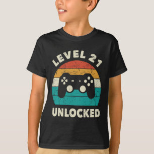 Camiseta Nivel 21 Desbloqueado - Cumpleaños 21 Divertido Vi