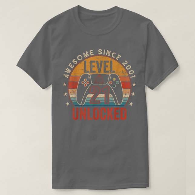 Camiseta Nivel 21 desbloqueado desde 2001 21 años B (Diseño del anverso)
